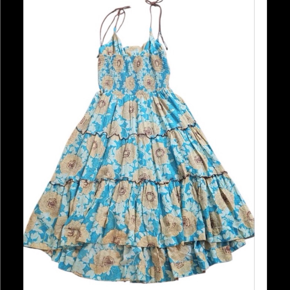 Free people Adriel Tie Strap Tiered Midi Dress NWT Size L - Picture 5 of 10